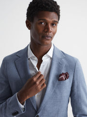 Reiss Blazers | Ravenswood Single Breasted Patch Pocket Blazer Soft Blue - Men