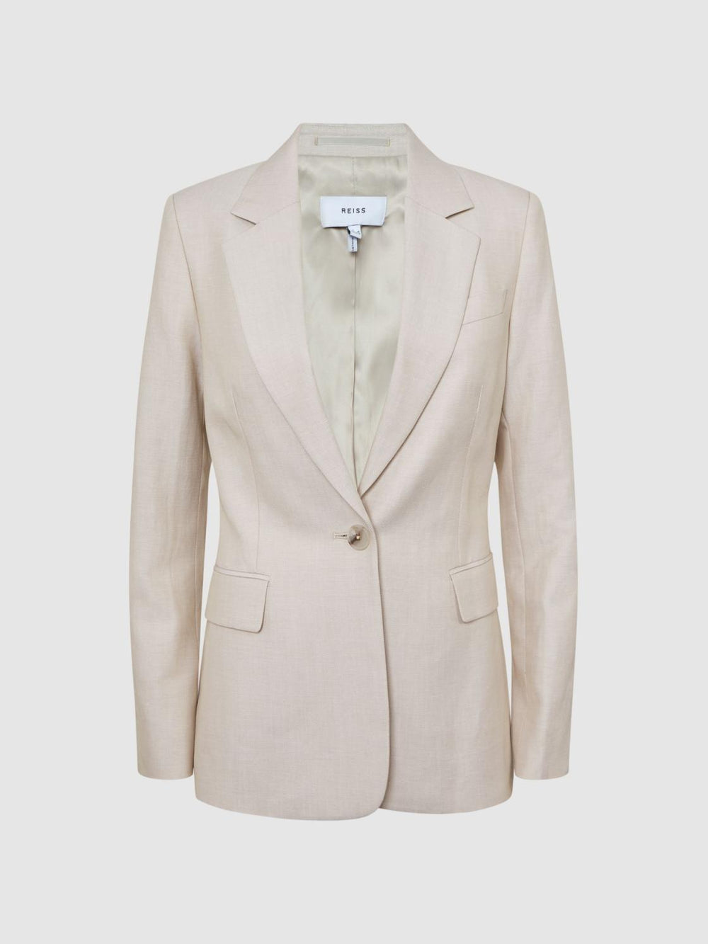 Reiss Blazers | Shae Single Breasted Tailored Blazer Oatmeal - Women