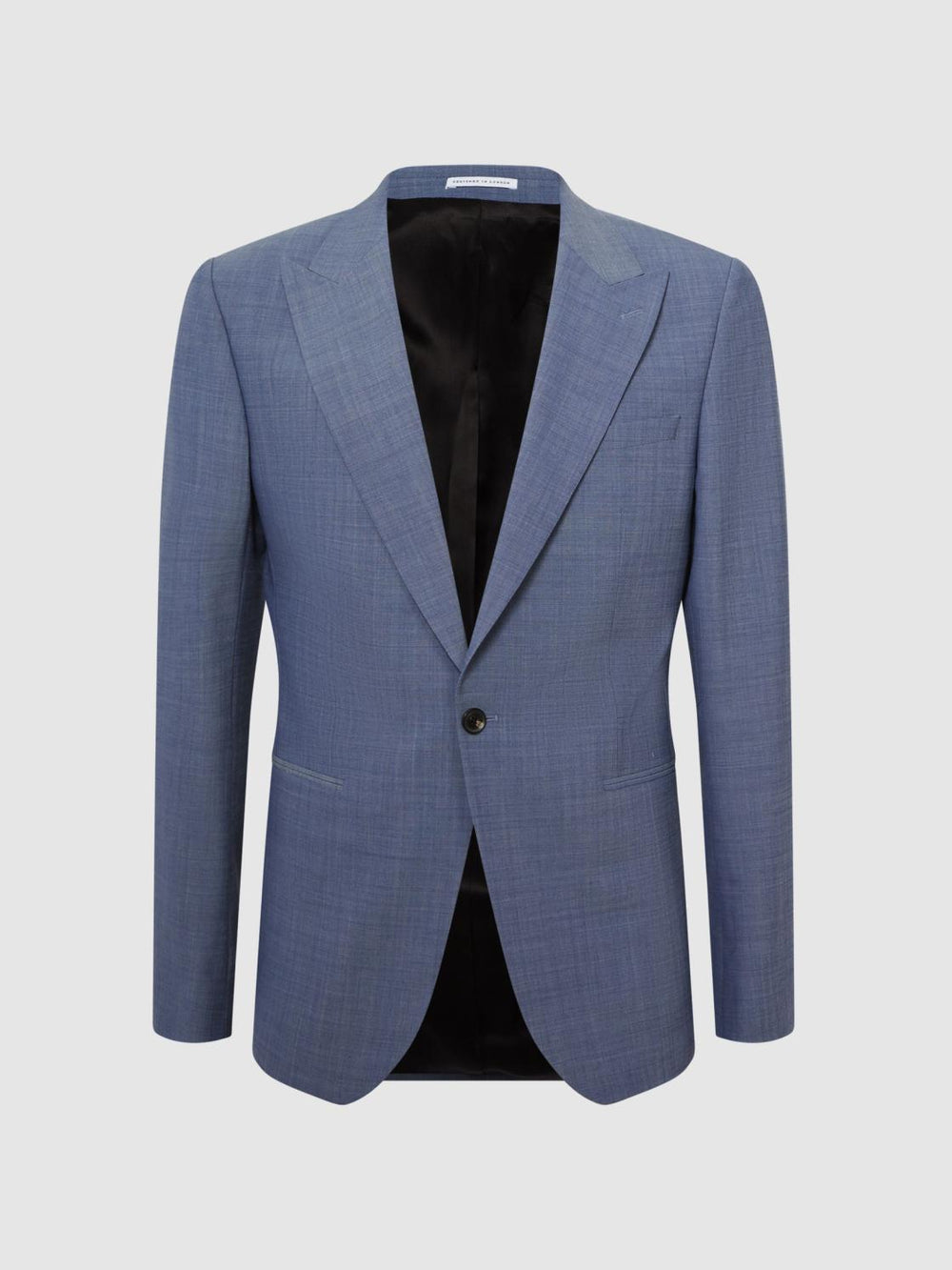 Reiss Blazers | Wish Slim Fit Single Breasted Wool Blend Blazer Soft Blue - Men