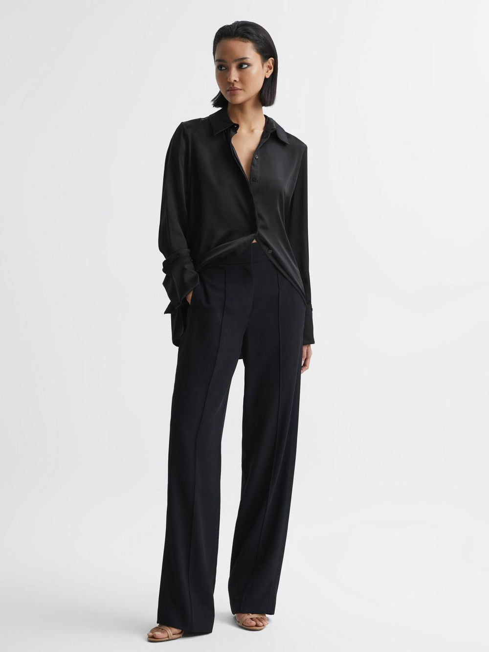 Reiss Blouses & Shirts | Hailey Silk Shirt Black - Women