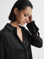 Reiss Blouses & Shirts | Hailey Silk Shirt Black - Women