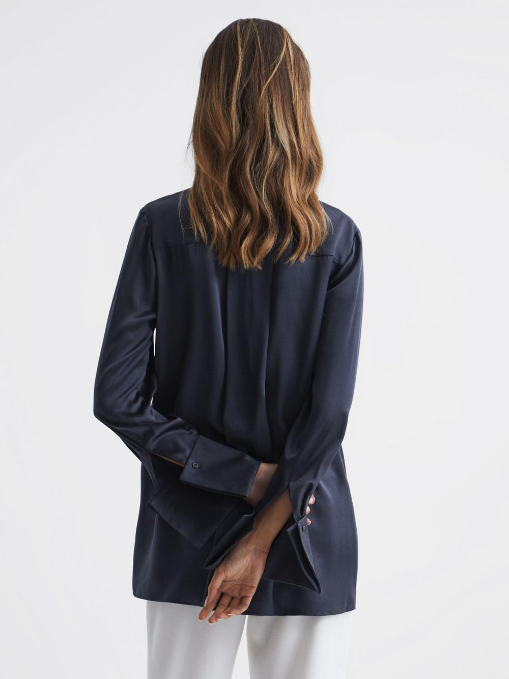 Reiss Blouses & Shirts | Hailey Silk Shirt Navy - Women