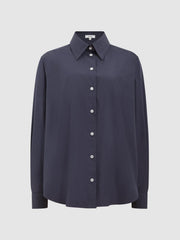Reiss Blouses & Shirts | Jenny Cotton Shirt Navy - Women