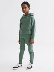 Reiss Co-Ords | Alexander Oversized Cotton Jersey Hoodie Fern Green - Children
