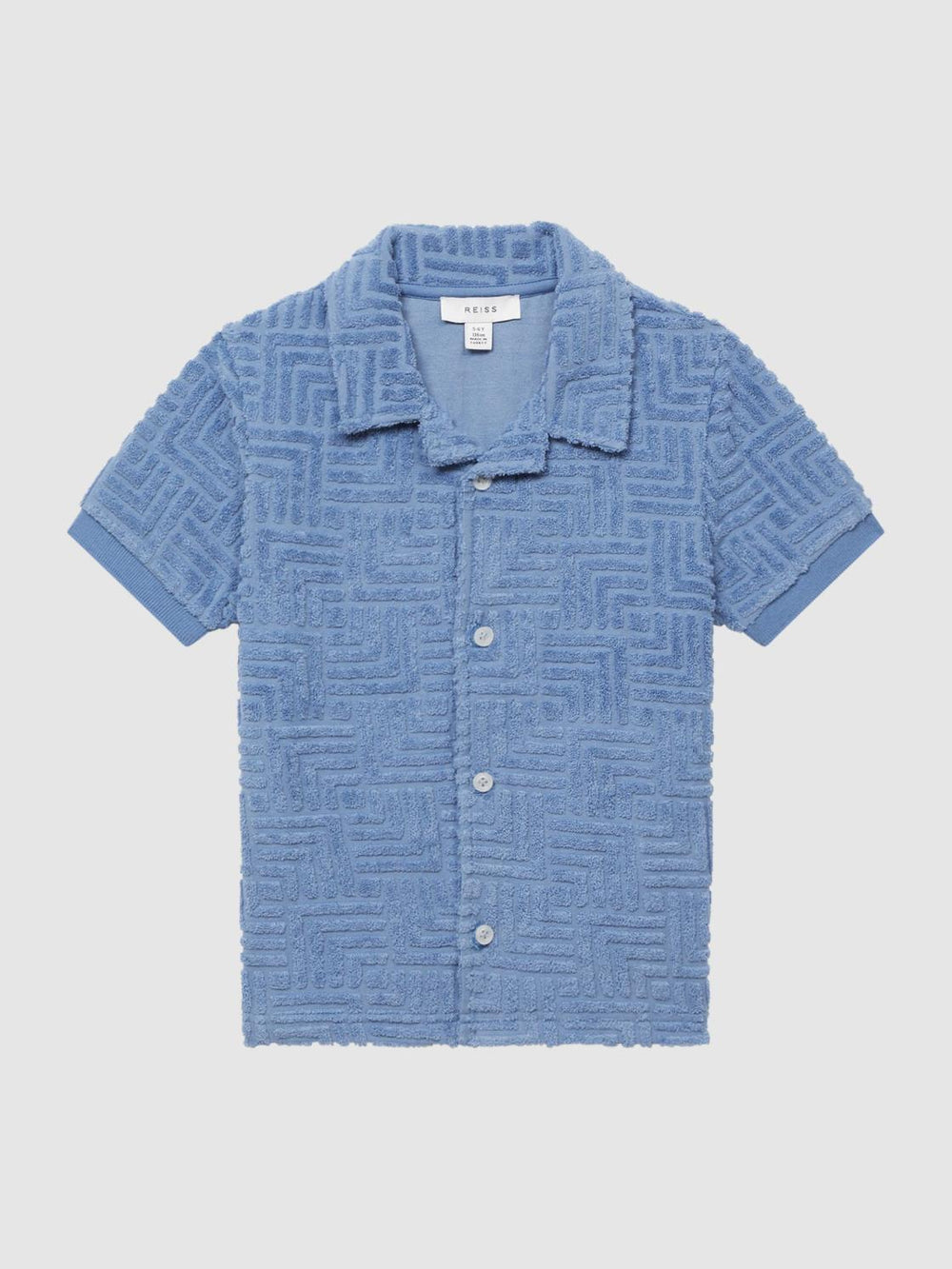 Reiss Co-Ords | Algarve Terry Towelling Shirt Airforce Blue - Children