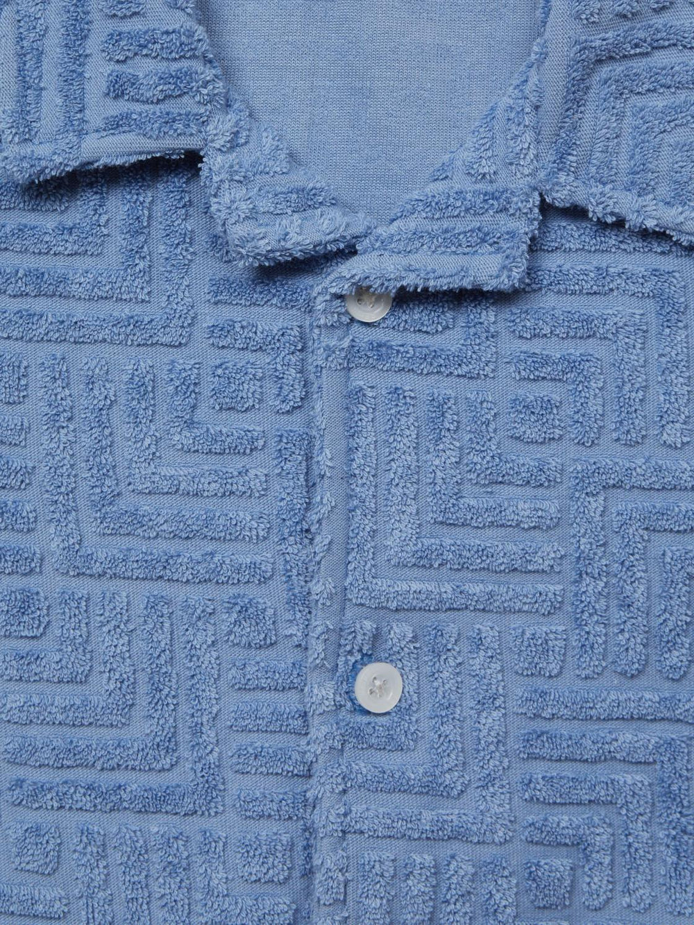 Reiss Co-Ords | Algarve Terry Towelling Shirt Airforce Blue - Children