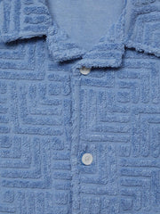 Reiss Co-Ords | Algarve Terry Towelling Shirt Airforce Blue - Children