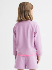 Reiss Co-Ords | Bessie Motif Crew Neck Jumper Lilac - Children