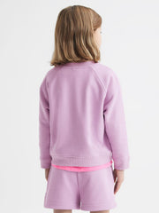 Reiss Co-Ords | Bessie Motif Crew Neck Jumper Lilac - Children