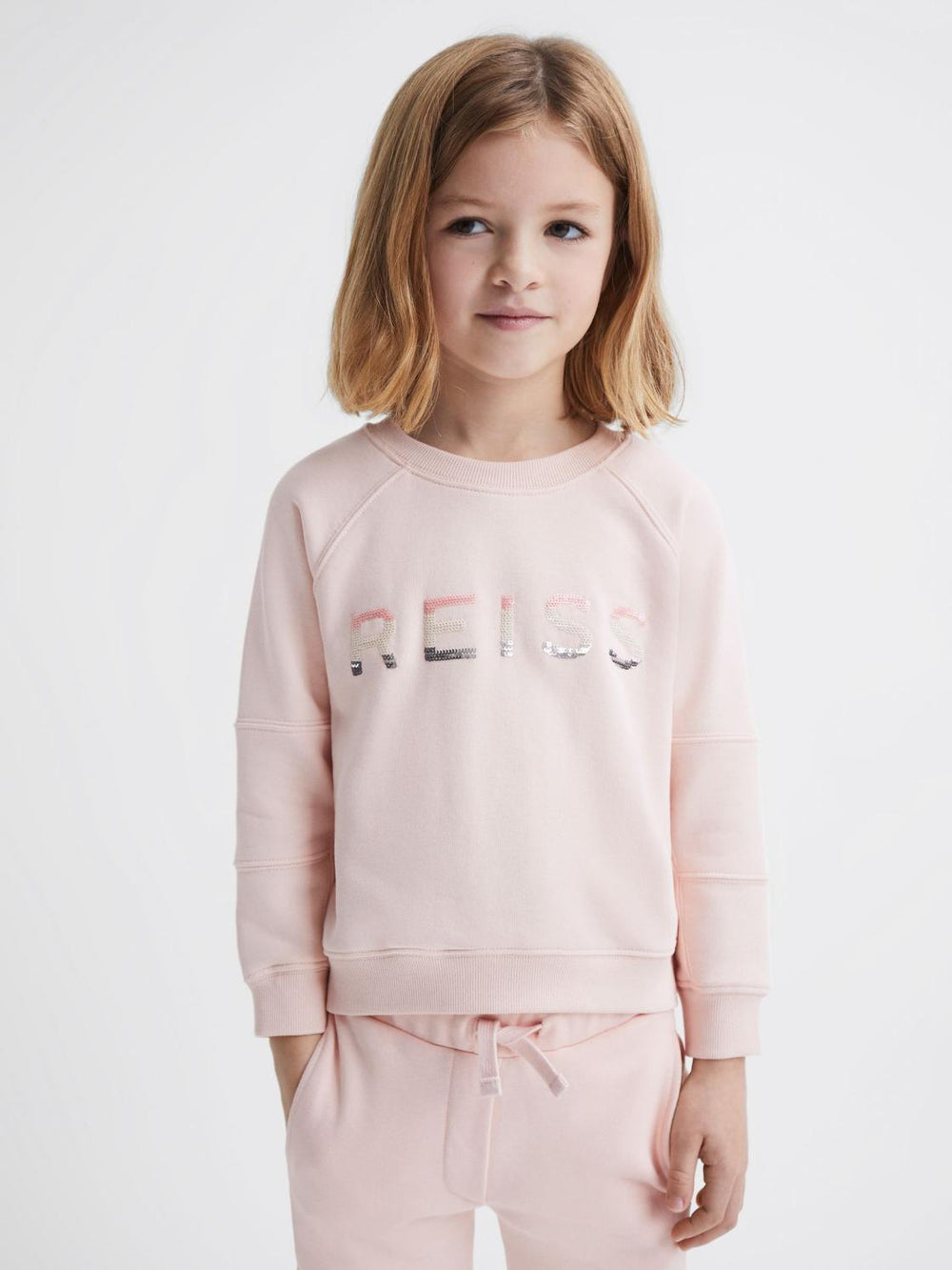 Reiss Co-Ords | Bryony Sequin Crew Neck Jumper Lilac - Children