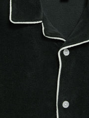 Reiss Co-Ords | Defoe Towelling Cuban Collar Shirt Green - Children