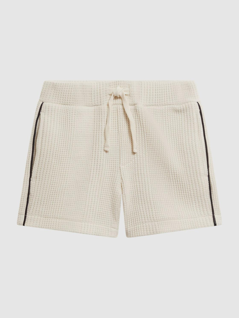Reiss Co-Ords | Dexter Textured Drawstring Shorts Ecru - Children