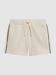 Reiss Co-Ords | Dexter Textured Drawstring Shorts Ecru - Children