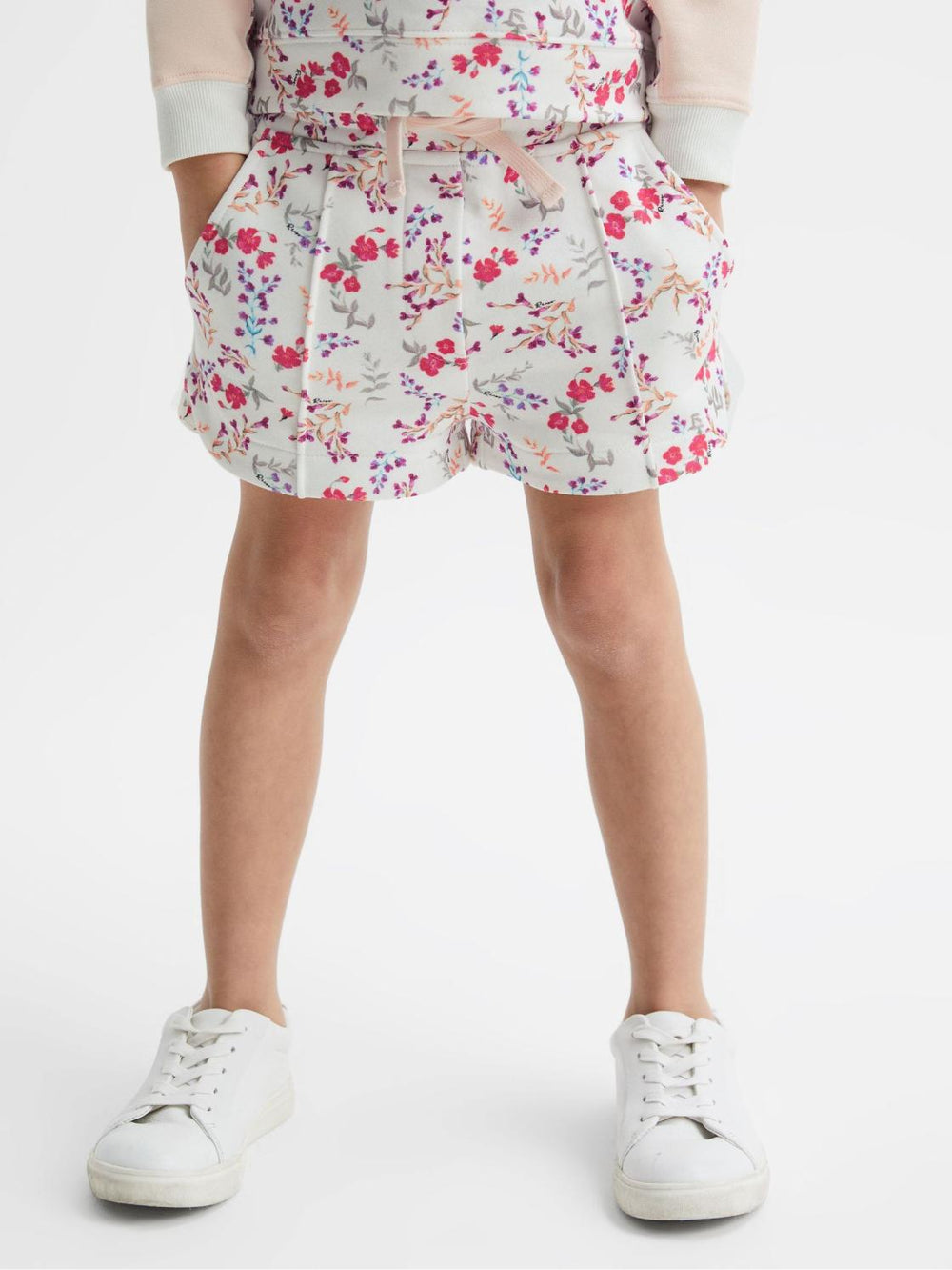 Reiss Co-Ords | Harper Relaxed Floral Printed Shorts Pink Print - Children