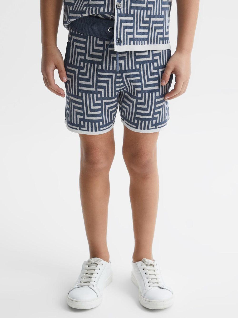 Reiss Co-Ords | Jazz Abstract Printed Shorts Airforce Blue - Children