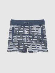 Reiss Co-Ords | Jazz Abstract Printed Shorts Airforce Blue - Children