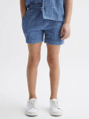 Reiss Co-Ords | Miami Terry Towelling Shorts Airforce Blue - Children