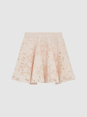 Reiss Co-Ords | Nella High Rise Lace Skirt Pink - Children