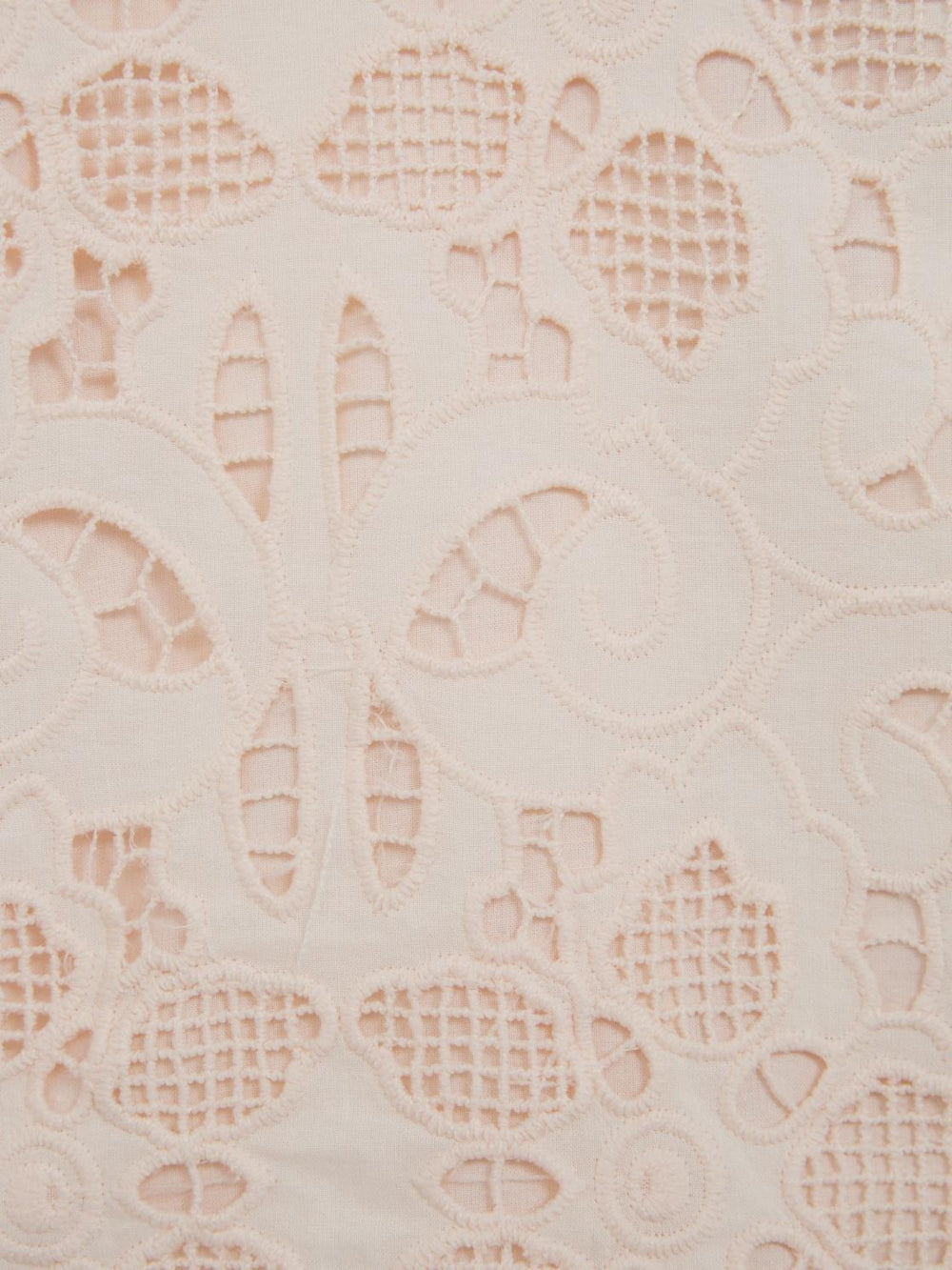 Reiss Co-Ords | Nella Long Sleeve Lace Cropped Top Pink - Children