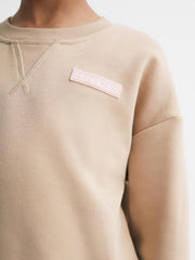 Reiss Co-Ords | Nina Floral Print Set - Sweatshirt And Shorts Camel - Children