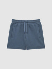 Reiss Co-Ords | Robin Slim Fit Textured Drawstring Shorts Airforce Blue - Children