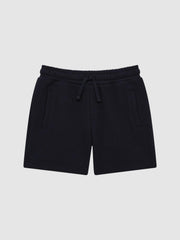 Reiss Co-Ords | Robin Slim Fit Textured Drawstring Shorts Navy - Children