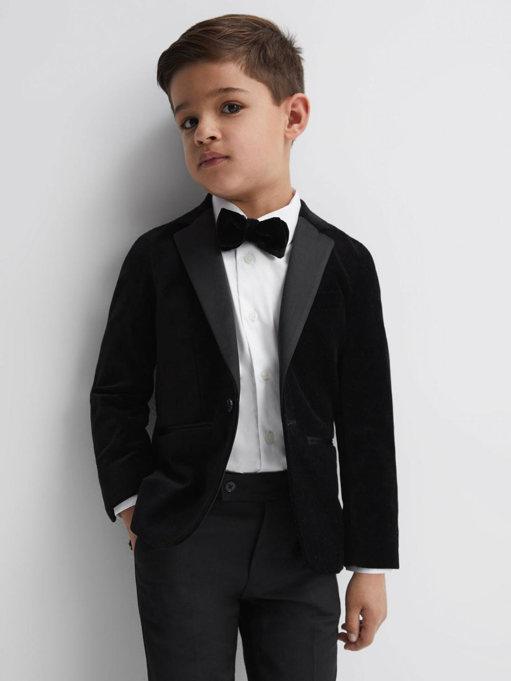 Reiss Coats & Jackets | Ace Velvet Single Breasted Blazer Black - Children
