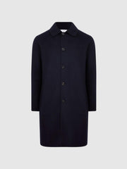 Reiss Coats & Jackets | Adventurer Raglan Sleeve Overcoat Navy - Men