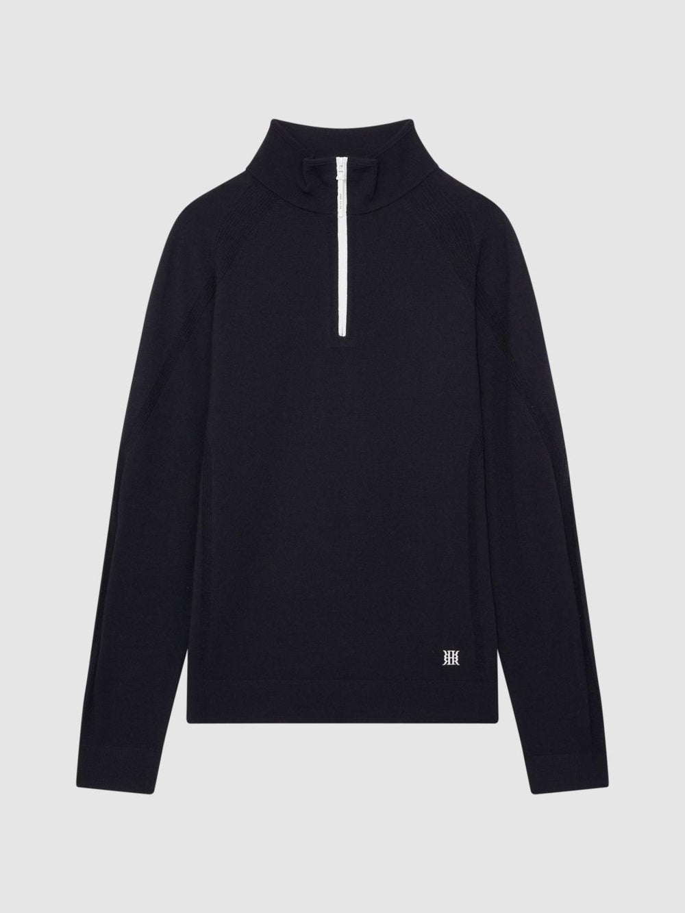 Reiss Coats & Jackets | Affleck Golf Stretch Merino Zip Neck Jumper Navy - Men