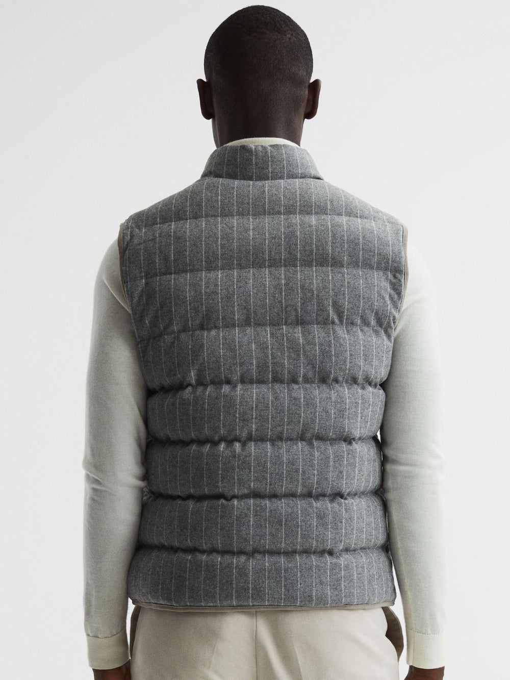Reiss Coats & Jackets | Banks Quilted Gilet Grey - Men