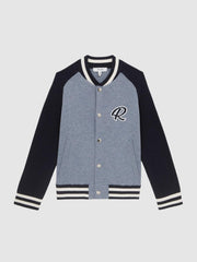 Reiss Coats & Jackets | Belsize Varsity Bomber Jacket Blue Melange - Children