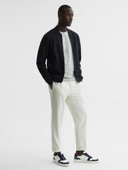 Reiss Coats & Jackets | Bolton Slim Fit Zip Through Textured Jacket Navy - Men