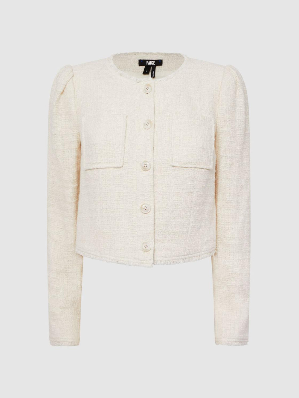 Reiss Coats & Jackets | Cambridge Paige Frayed Textured Jacket Cream - Women