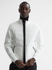 Reiss Coats & Jackets | Chiltern Hybrid Funnel Neck Jacket White - Men