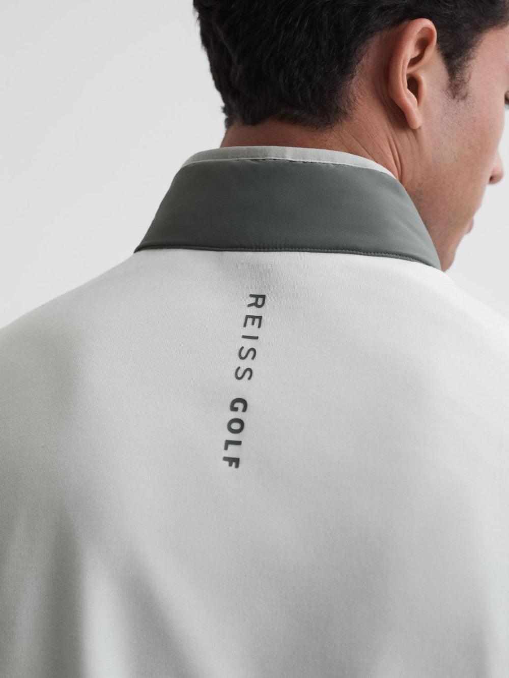 Reiss Coats & Jackets | Clubhouse Funnel Neck Hybrid Quilted Gilet Sage/white - Men