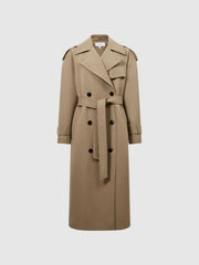 Reiss Coats & Jackets | Daria Wool Trench Coat Stone - Women