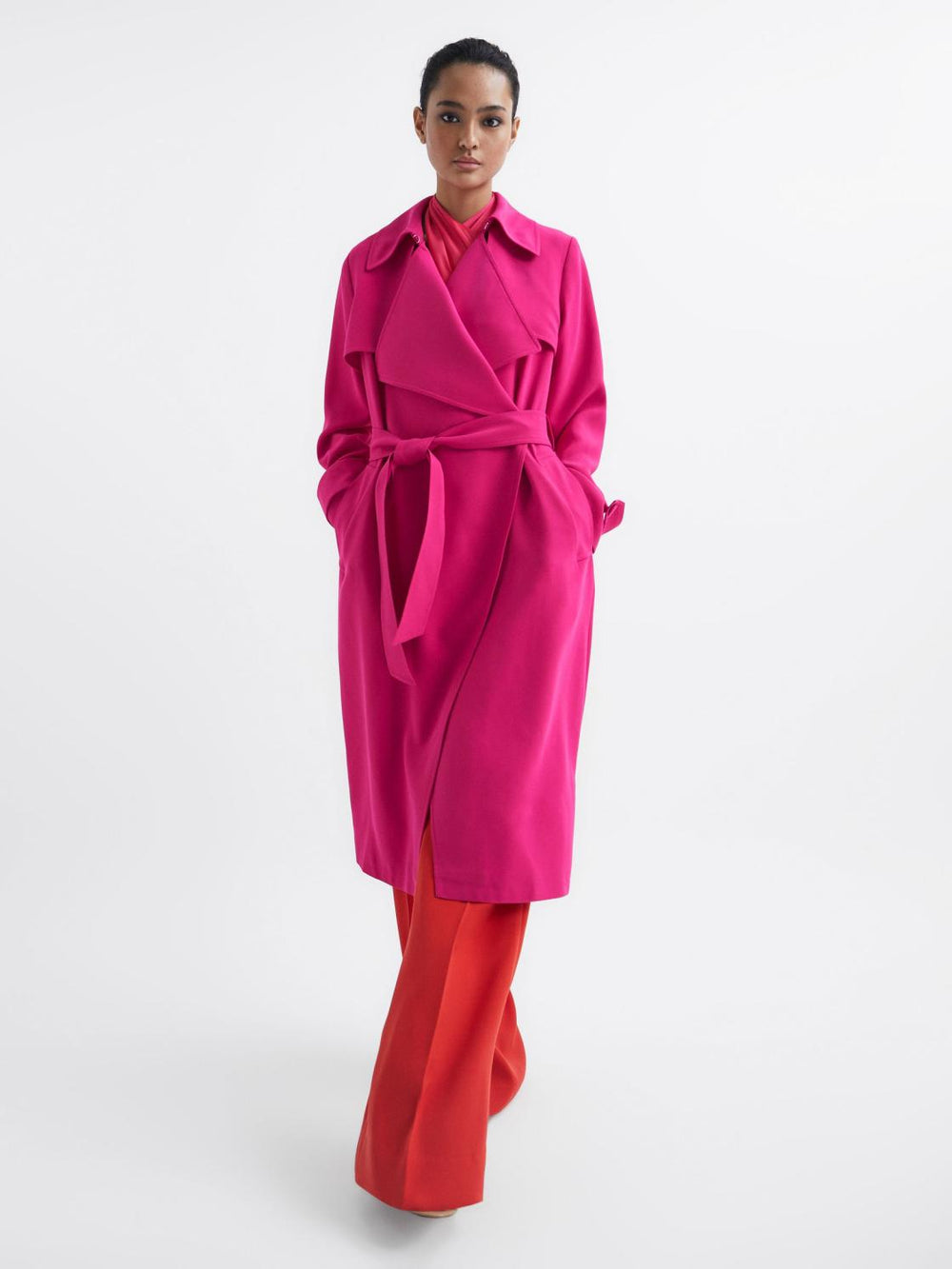 Reiss Coats & Jackets | Eden Trench Coat Pink - Women