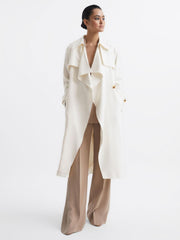Reiss Coats & Jackets | Eden Trench Coat White - Women