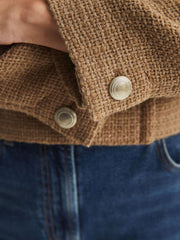 Reiss Coats & Jackets | Esmie Cropped Double Breasted Jacket Camel - Women