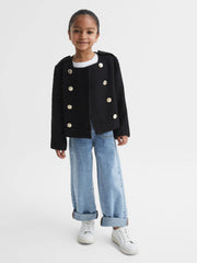 Reiss Coats & Jackets | Esmie Tweed Jacket Black - Children