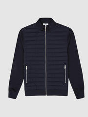 Reiss Coats & Jackets | Flintoff Quilted Hybrid Jacket Navy - Men