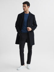 Reiss Coats & Jackets | Gable Single Breasted Wool Overcoat Black - Men