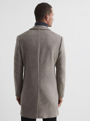 Reiss Coats & Jackets | Gable Single Breasted Wool Overcoat Black - Men