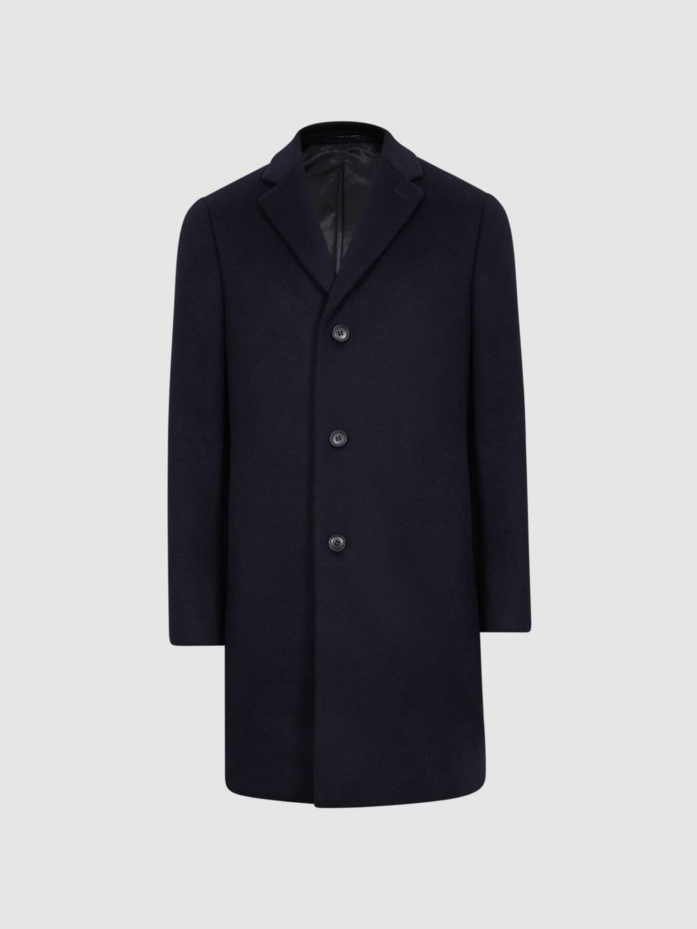 Reiss Coats & Jackets | Gable Single Breasted Wool Overcoat Navy - Men