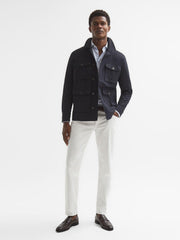Reiss Coats & Jackets | Hawke Four Pocket Field Jacket Navy - Men