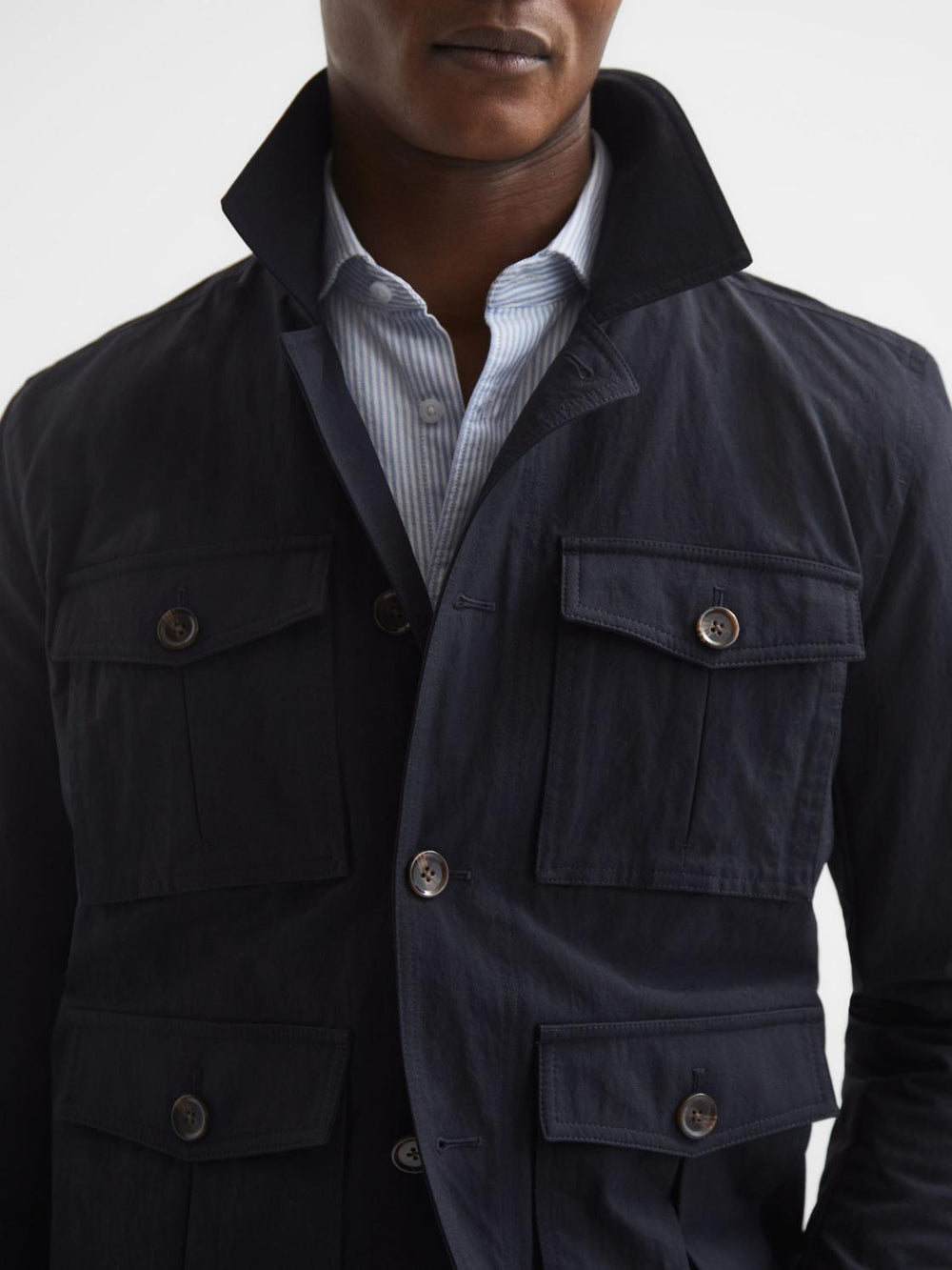 Reiss Coats & Jackets | Hawke Four Pocket Field Jacket Navy - Men