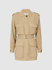 Reiss Coats & Jackets | Joanie Relaxed Fit Utility Jacket Neutral - Women