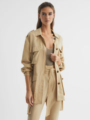 Reiss Coats & Jackets | Joanie Relaxed Fit Utility Jacket Neutral - Women