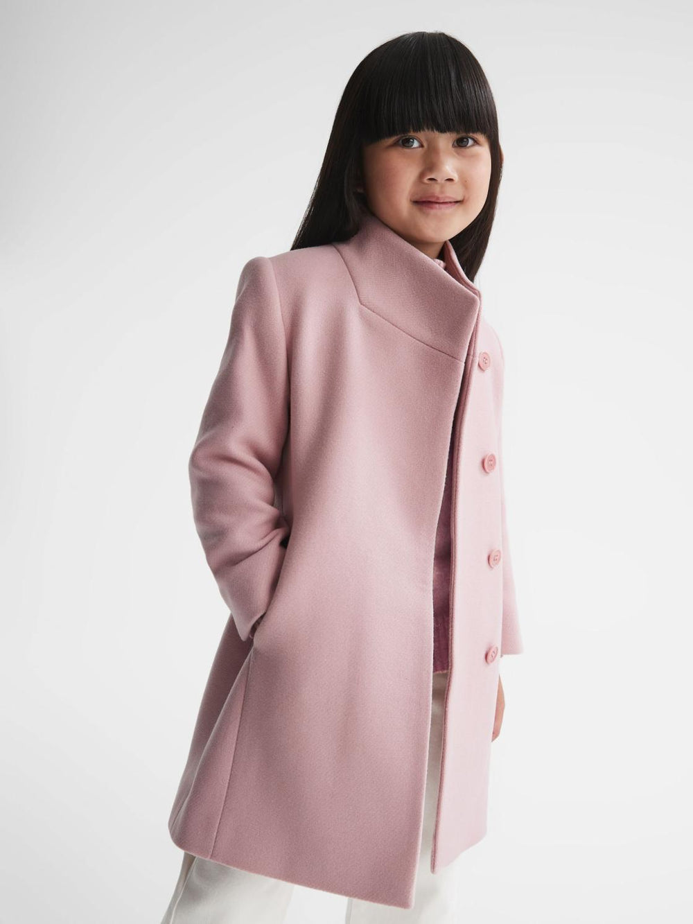 Reiss Coats & Jackets | Kia Wool Blend Coat Pink - Children