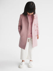 Reiss Coats & Jackets | Kia Wool Blend Coat Pink - Children